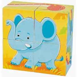 GoKi 57434 - Würfelpuzzle Wilde Tiere