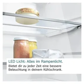 Bosch Serie 6 KGE36ALCA Kühl-Gefrierkombination (308 l, 1860 mm hoch, Edelstahl)