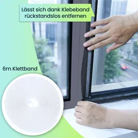 casativo Fliegennetz für Fenster 130 x 150 cm Schwarz
