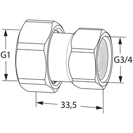 IMI HYDRONIC ENGINEERING A/S Anschlussverschraubung DN20 G 1" x G 3/4"