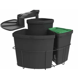 Naber Cabbi 3 plus, Abfallsammler, hellgrau. - Mülleimer - Grau/Grün/Hellgrau