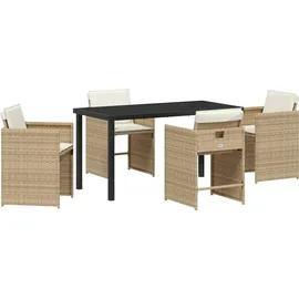 vidaXL Garten Essgruppe 5-tlg. Beige