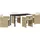 vidaXL Garten Essgruppe 5-tlg. Beige