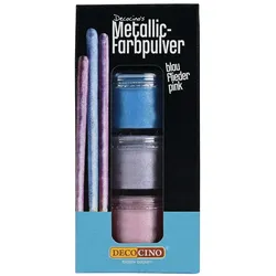 Metallic Farbpulver 3er Set - verschiedene Farben