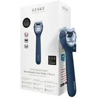 geske | SmartAppGuidedTM MicroNeedle Face Roller | 9 in 1 | mit Rosenquartz | Microneedling | Professionelles Mikroneedlinggerät | Needleroller | Beauty Roller Gesicht | Mikroneedlingroller