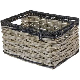 Basil Dijon Fahrradkorb Rattan grau/schwarz