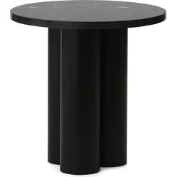 Dit Marquina Nero Tischchen auf braunen Beinen