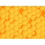 living walls Fototapete Designwalls Honeycomb 2 glatt, (5 St), gelb Fototapeten Tapeten Bauen Renovieren