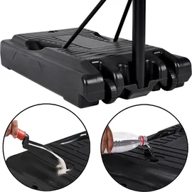 DEUBA Basketballkorb Outdoor Indoor mit Ständer höhenverstellbar 205- max. 305cm rollbar 70kg Standfuß Kinder Erwachsene Basketball Hoop Stand