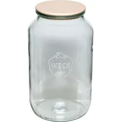 WECK Rundrandglas 3l mit Holz- deckel