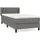 vidaXL Boxspringbett 100 x 200 cm Dunkelgrau