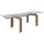 ac angel cerda Ausziehtisch 160 x 75 x 90 cm Walnuss/Transparent