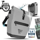 MIVELO 2in1 Fahrradtasche Gepäckträgertasche grau