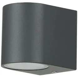 Licht-Erlebnisse Kleine Außenlampe Garten H:7cm Anthrazit AALBORG