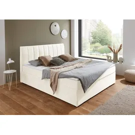 Atlantic Home Collection Boxbett Alva, wahlweise mit Matratze, wahlweise mit Matratze und Topper weiß 120 cm x 211 cm