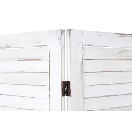 Mendler Paravent HWC-G30, Trennwand Sichtschutz Raumteiler, Shabby-Look 170x120cm ~ weiß