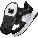 ENEN Schuhe mit Rollen für Jungen & Mädchen, Outdoor Turnschuhe mit Rollen Versenkbarer, Schuhe mit Rollen Kinder, 2-in-1 Roller Schuhe Turnschuhe mit 2 Rollen - 29 EU