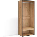 SKRAUT HOME Offener Garderobenschrank 60x35x145 cm beige