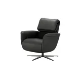 Hukla Relaxsessel Yuna Leder 78 x 88 x 82 cm Schwarz mit Relax-Funktion