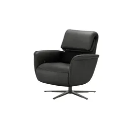 Hukla Relaxsessel Yuna Leder 78 x 88 x 82 cm Schwarz mit Relax-Funktion