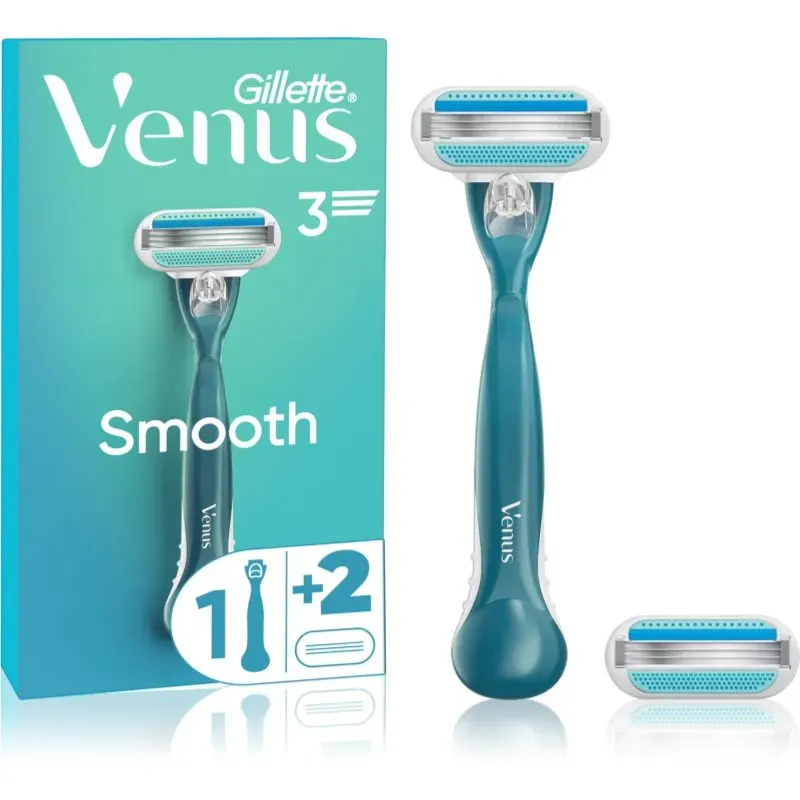 Gillette Venus Smooth Rasierer + 2 Ersatzköpfe 1 St.