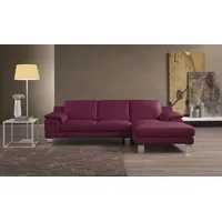 Egoitaliano "Shakira, Design & Sitzkomfort auf hohem Niveau, Breite 236cm, L-Form", mit Recamiere, L-Form, edle Füße lila