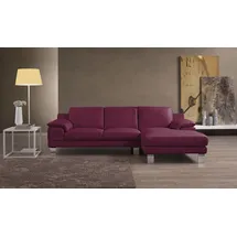 Egoitaliano "Shakira, Design & Sitzkomfort auf hohem Niveau, Breite 236cm, L-Form", mit Recamiere, L-Form, edle Füße lila