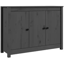 vidaXL Sideboard Grau 100x35x74 cm Massivholz Kiefer - Grau