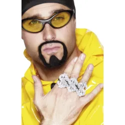 Silberne Rapper Dollar Ringe