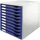 Leitz Schubladenbox 28,5 x 35,5 x 29 cm 10-tlg. blau