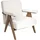 Beliani Sessel EVJE Bouclé 72 x 70 x 70 cm Cremeweiß mit Kissen