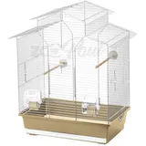 Vogelkäfig,Wellensittichkäfig,Exotenkäfig,60 cm Vogelkäfig Vogelbauer Wellensittich Kanarien Voliere Vogelhaus Käfig IZA 2 II braun