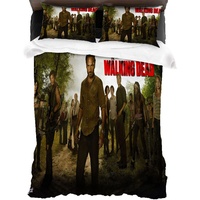 ANSSON The Walking Dead Kinder Bettwäsche,Rick Grimes HD-Druck Bettwäsche-Sets,TWD Schlafzimmer dekorative Bettbezüge mit 2 Kissenbezug (King 240x220, TWD1)