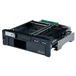 Akasa Lokstor M51 - Gehäuse für Speicherlaufwerke mit vordere Anschlüsse - 2.5",