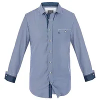 FUCHS Trachtenhemd Hemd Lukas blau kariert blau 3XL