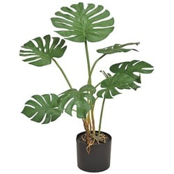 Kunstpflanze Monstera 90 cm Kunststoff Grün L (Large)