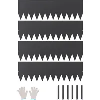 Vevor Rasenkante, 4er-Set, 1016x304,8x1,5 mm, rostbeständige Beeteinfassung aus Metall,