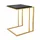 Casa Padrino Luxus Art Deco Designer Beistelltisch Gold mit schwarzer Marmorplatte - Designer Beistelltisch Möbel