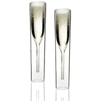 Charles and Marie | InsideOut-Collection | doppelwandige Design Champagner-Gläser | 2er-Geschenkset | zur Hochzeit, Jubiläum, Silvester und Anderen Festen