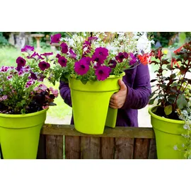 KHW Blumentopf Flowerclip Ø 27 x 27,5 cm grün 3 St.