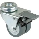 BS Rollen Doppelrolle B121.A85 mit Totalfeststeller Rad Ø 50mm Gummi