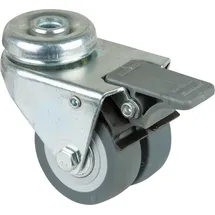 BS Rollen Doppelrolle B121.A85 mit Totalfeststeller Rad Ø 50mm Gummi