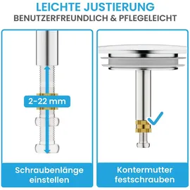 Bächlein Universal Badewannenstöpsel Ablaufgarnitur