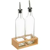 5Five - öl-essig-flaschen glas bambus 0,48l