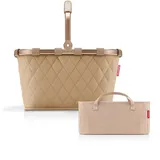 reisenthel Carrybag Frame Rhombus Ginger + Organizer Twist Coffee - Funktionaler Taschen-Organizer: Für noch mehr Ordnung in Ihrer reisenthel Einkaufskorb