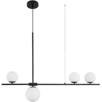 Nova Luce Impero 4-flg. G9 60 cm schwarz, weiß