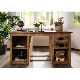 Massivmoebel24 Schreibtisch Mango natur lackiert