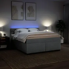 vidaXL Boxspringbett 180 x 200 cm Hellgrau
