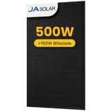 Powerness® JASolar 500Wp Full Black Bifacial Glas-Glas Solarmodule für Balkonkraftwerk (1 Stück)