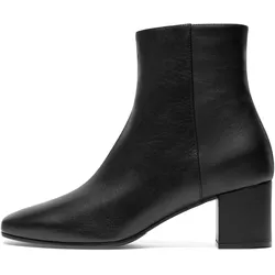 Schlupfboots HENRY STEVENS "Audrey AB50 Businessschuh", Damen, Gr. 39, schwarz, Leder, klassisch, Schuhe, Damen Stiefelette mit Absatz handgefertigt, Lederschuhe